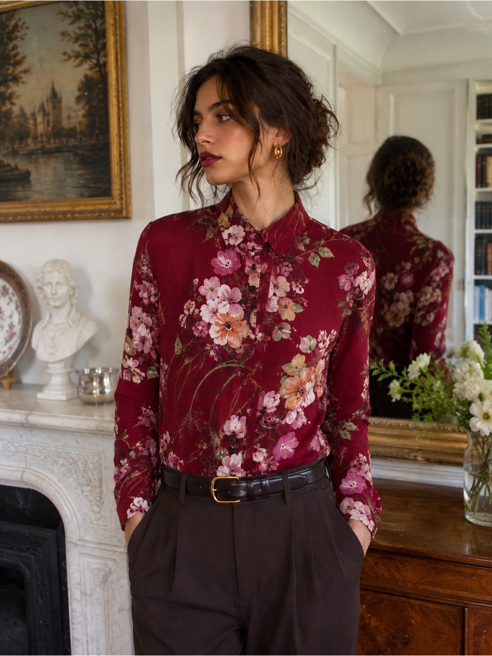 Authentic Gucci Silk Blooms Blouse | IT 44